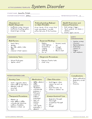 ATI- Oxygenation Template - NURS 125 - ACTIVE LEARNING TEMPLATES ...