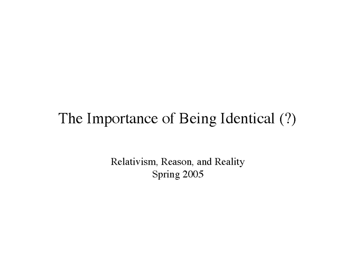Lecture notes, lectures 6 - 10 - The Importance of Being Identical ...