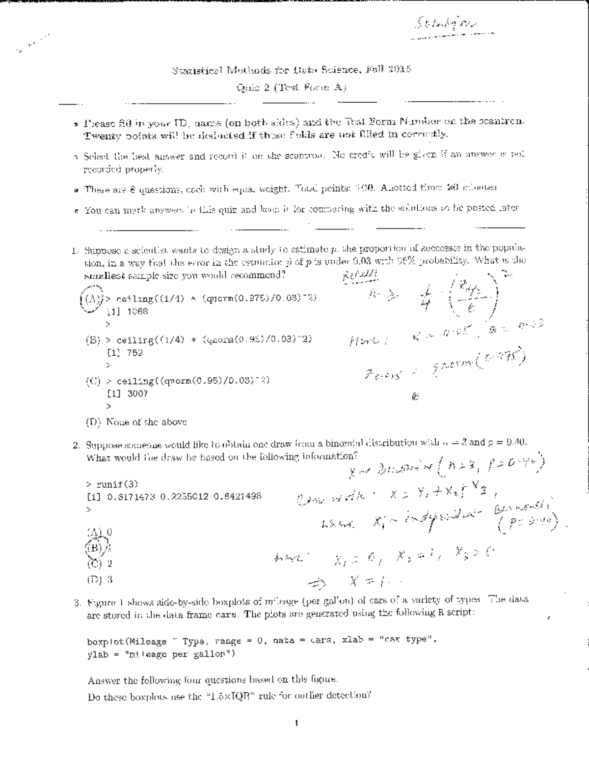 Quiz 2 solution - Copy - material - STAT 4352 - Studocu
