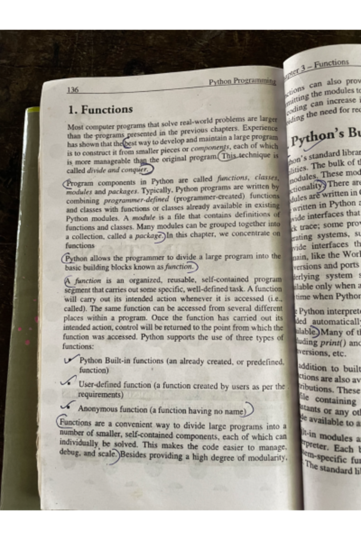 Python function notes - can also prov the modules t can increase i the ...