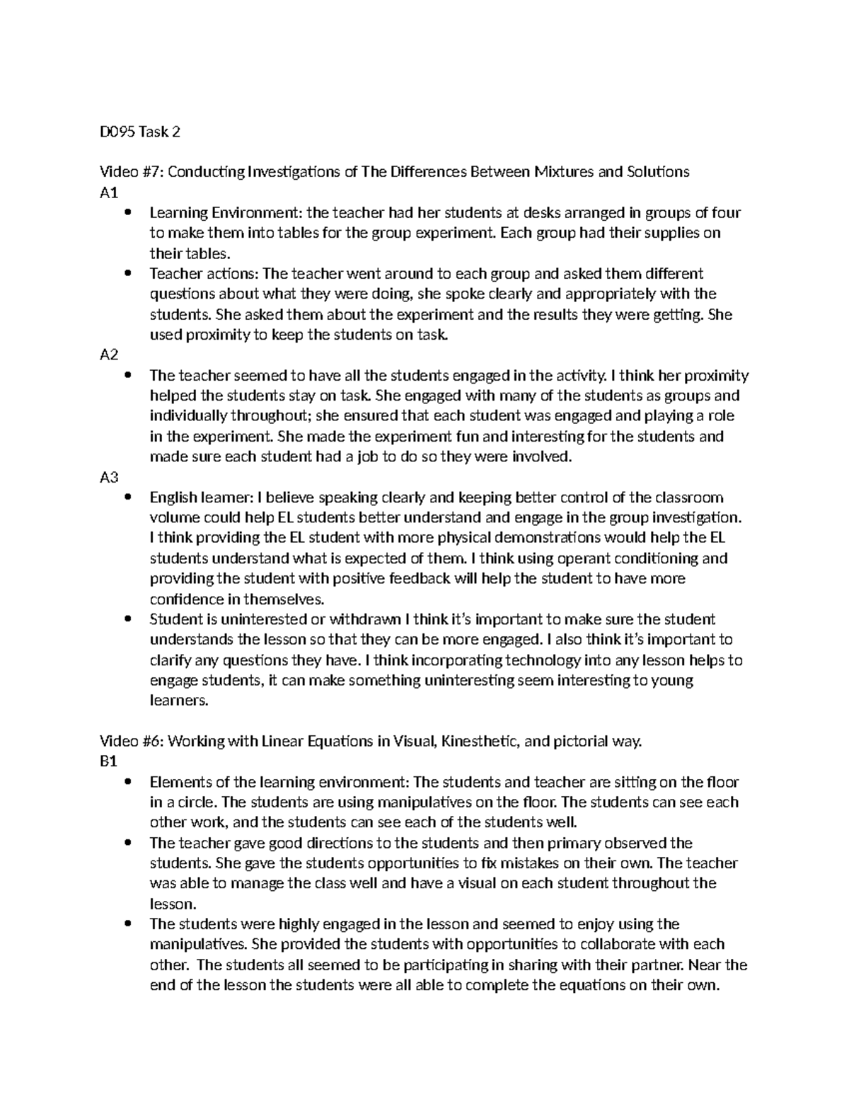 D095 Task 2 - D095 Task 2 Video #7: Conducting Investigations Of The ...