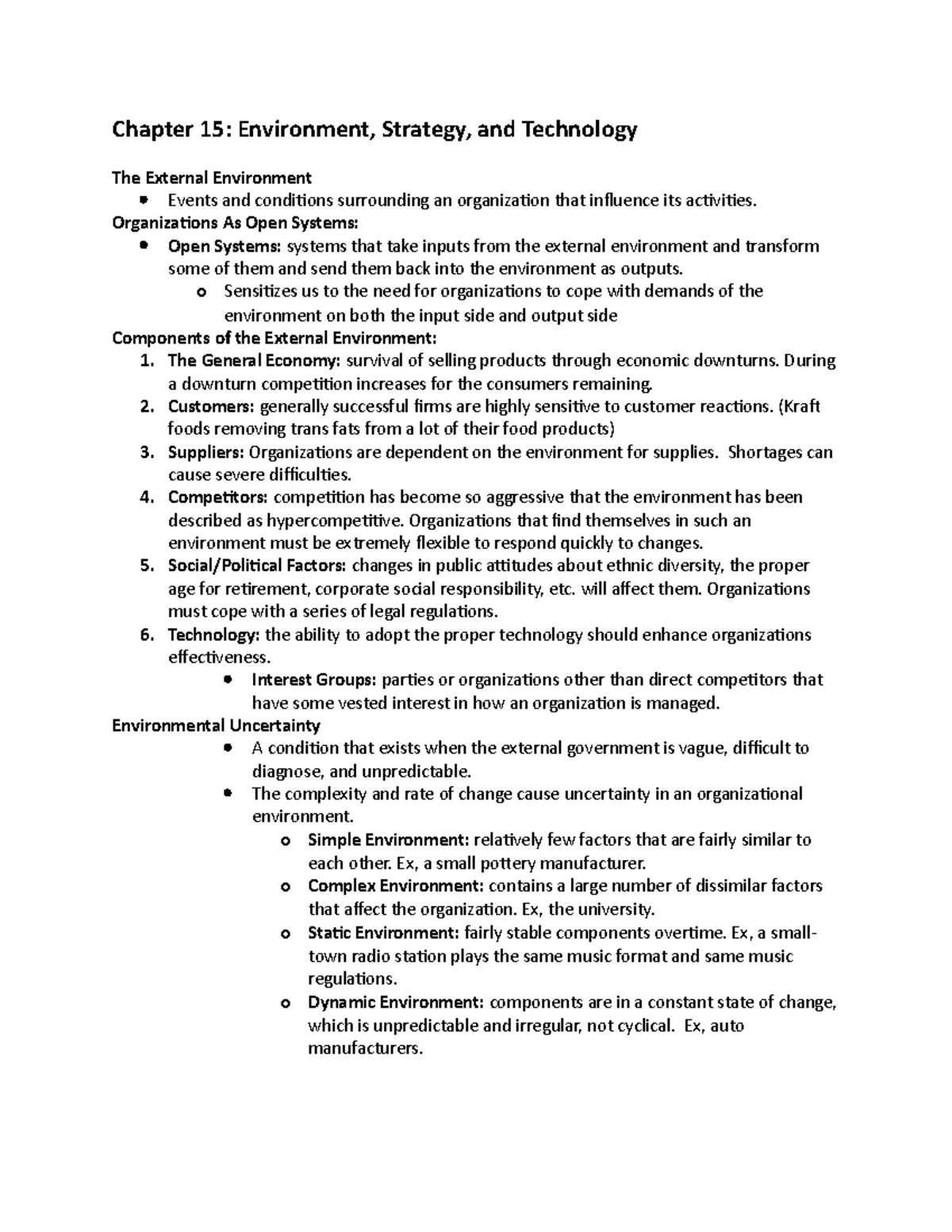 Lecture notes, lecture 15 - The lecture notes for chapter 15 with some ...