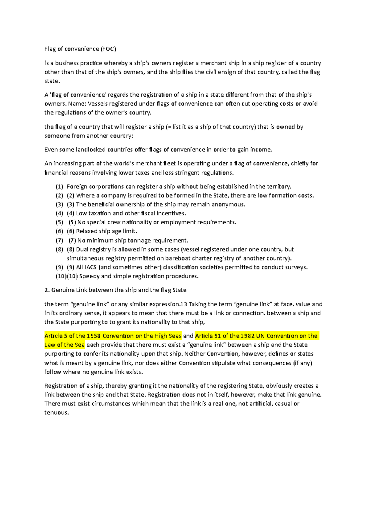 Flag of convenience A 'flag of convenience' regards the registration