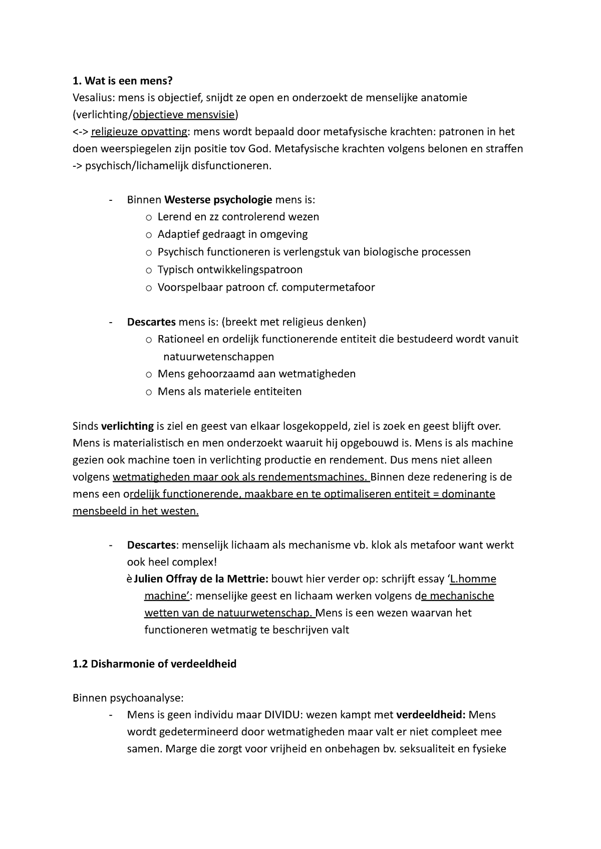 Naamloos Document - Samenvatting Belangrijkste Zaken Psychoanalyse ...