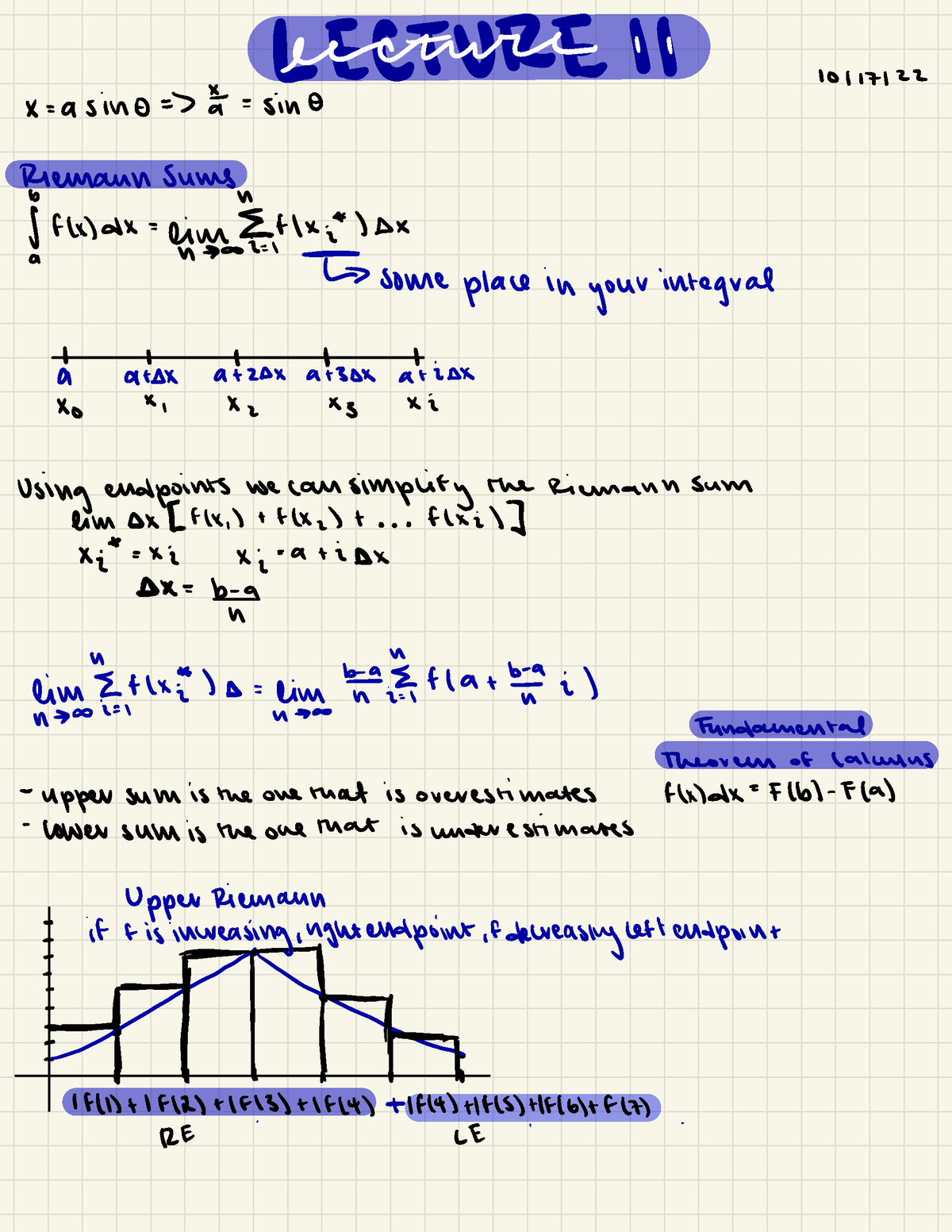 MATH 1400 Lecture Notes 11 - KEEFFE it 10 1 17 / 22 = a sin -0 ...