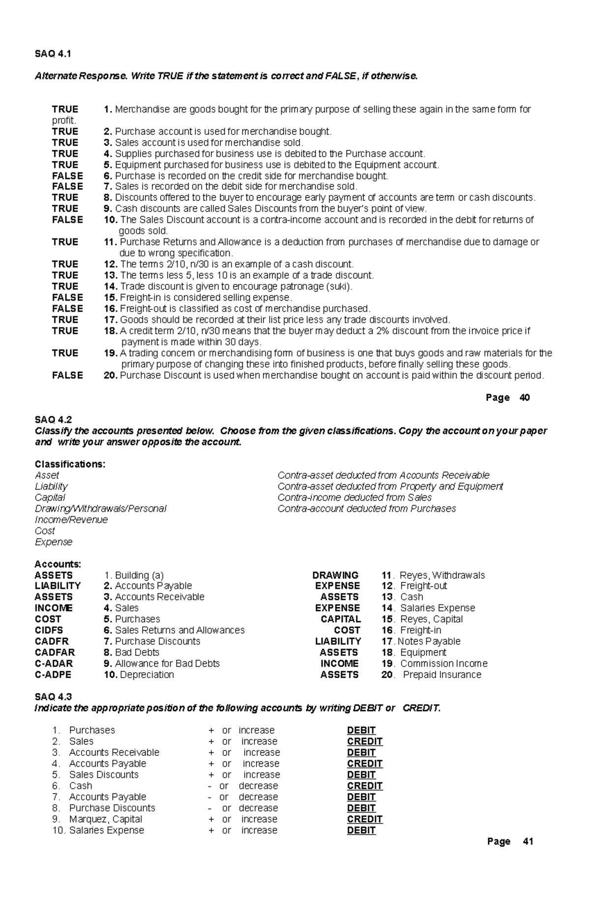 Purchase Discount Debit Or Credit Account