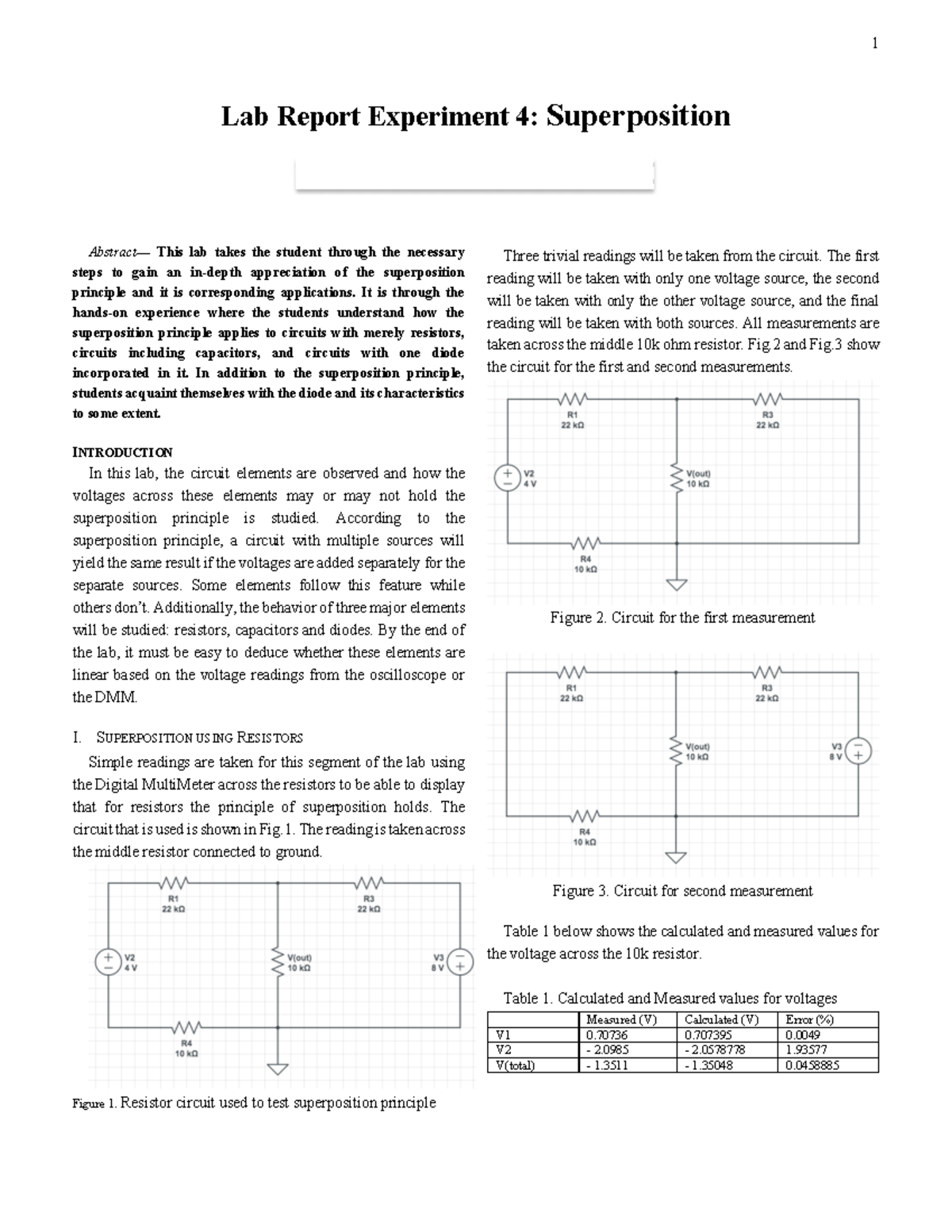 Lab experiment 4 copy - Abstract— This lab takes the student through ...