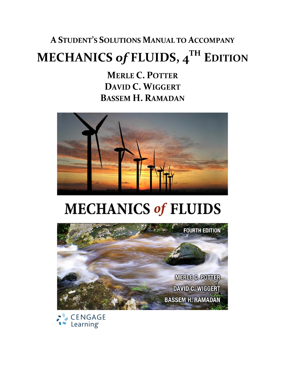 Mechanics of fluid 4th edition Potter solution - ####### A 