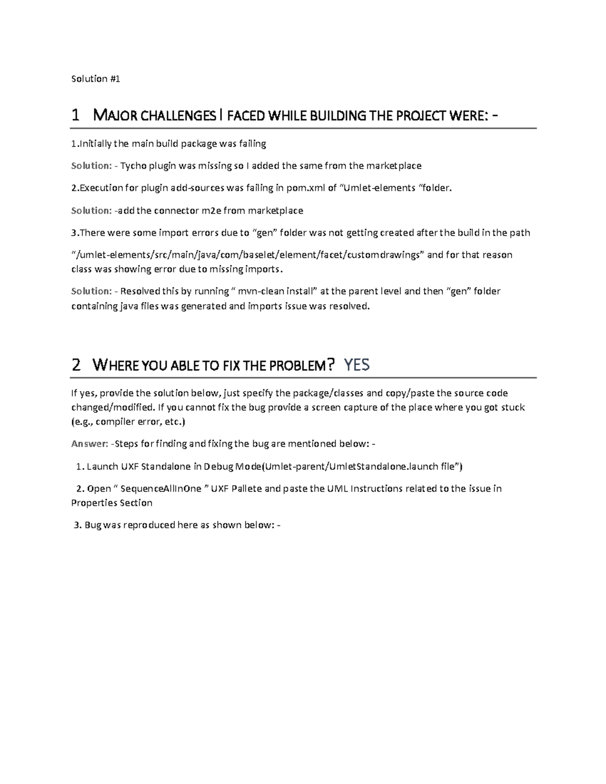 Sample Solution Assignment 1 - 1 MAJOR CHALLENGES I FACED WHILE ...