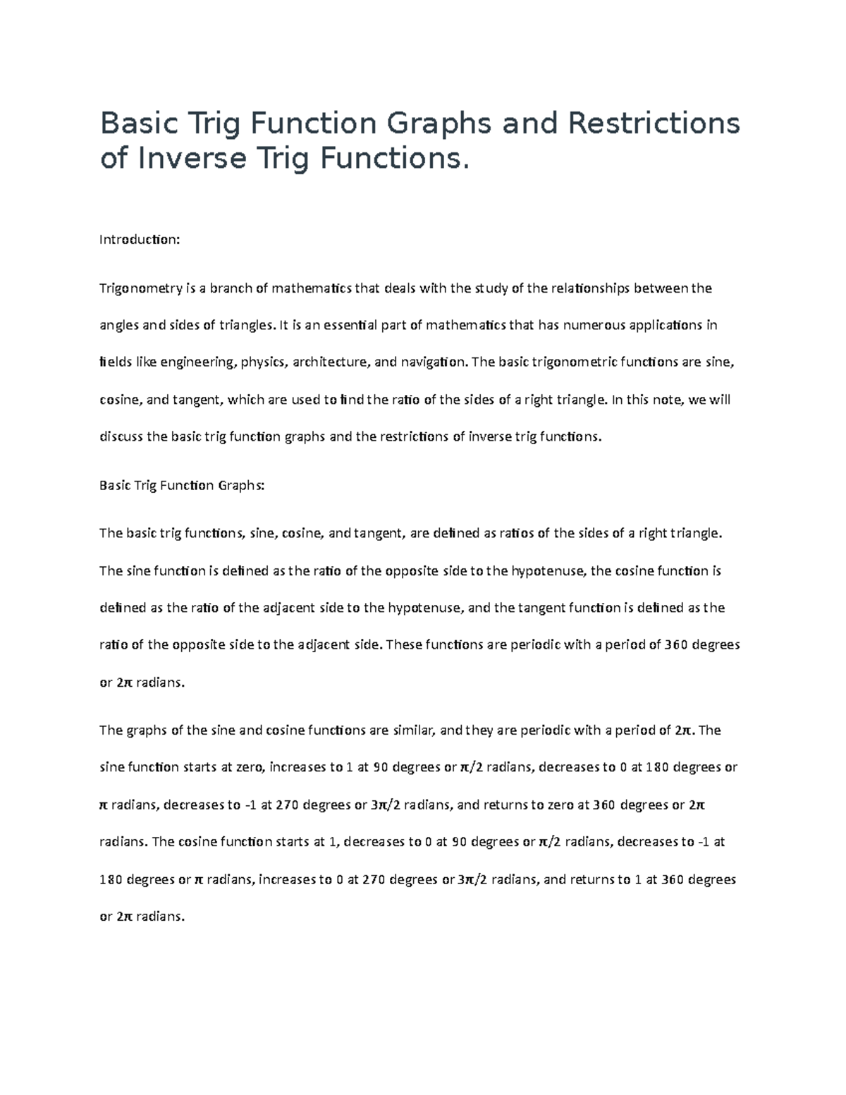 basic-trig-function-graphs-and-restrictions-of-inverse-trig-functions