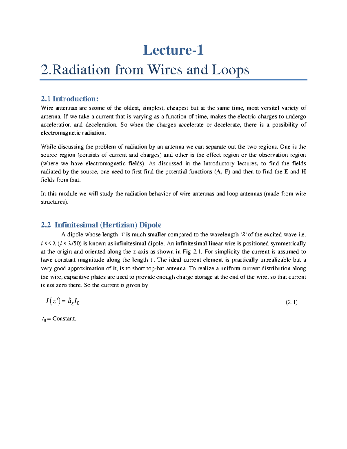 Lecture 1 - Professor GN Pillai - Lecture- 2 from Wires and Loops ...