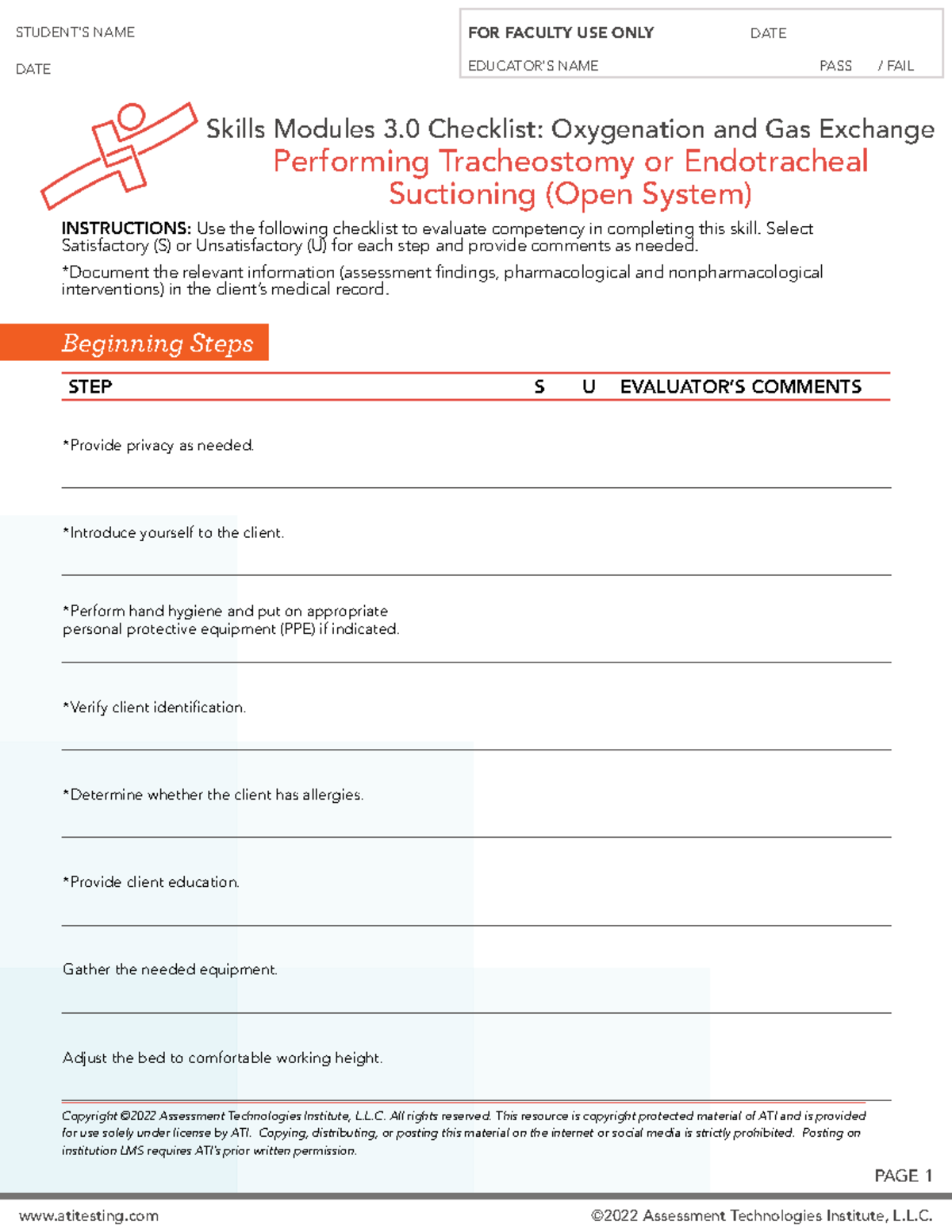 Ati Airway Management Performing tracheostomy or endotracheal