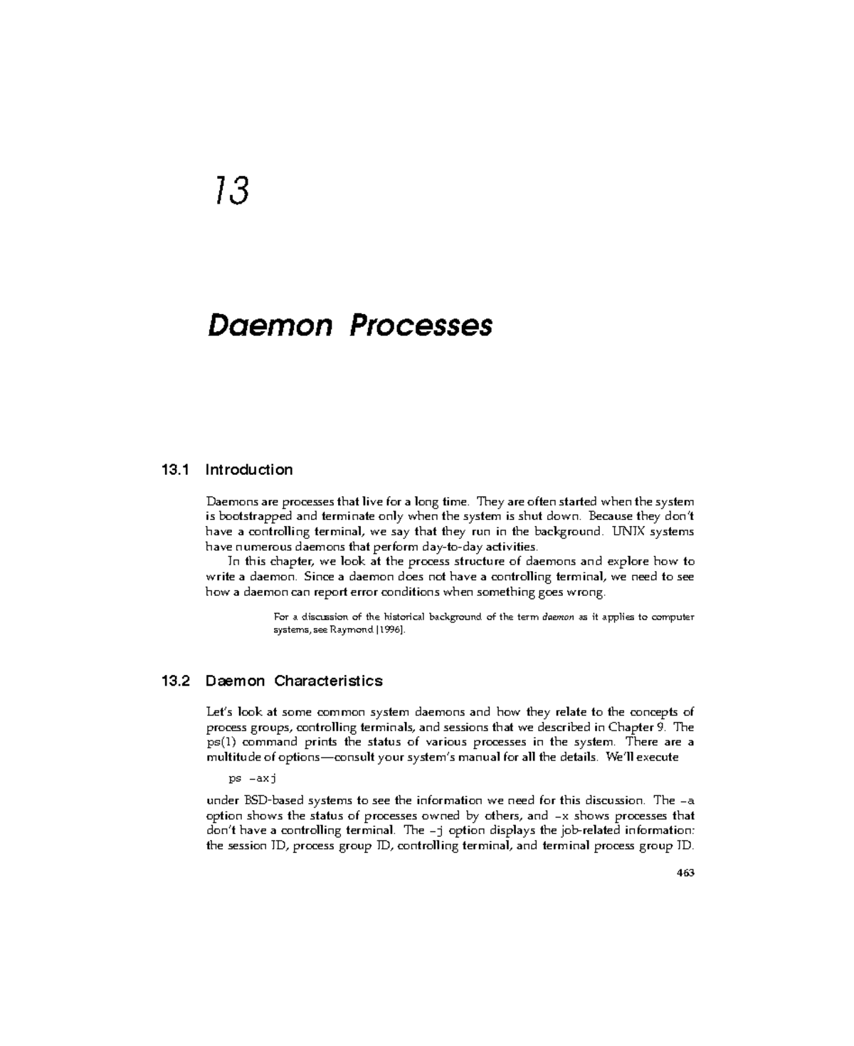 Daemonprocess 13 Daemon Processes 13 Introduction Daemons are