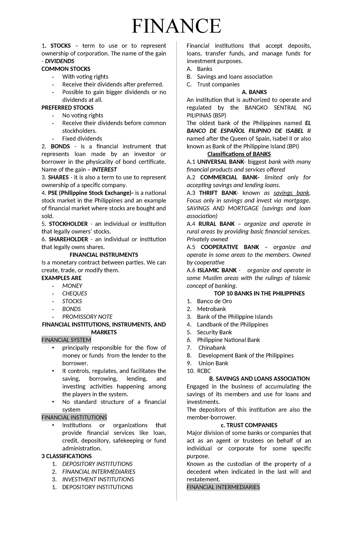 finance-notes-stocks-term-to-use-or-to-represent-ownership-of