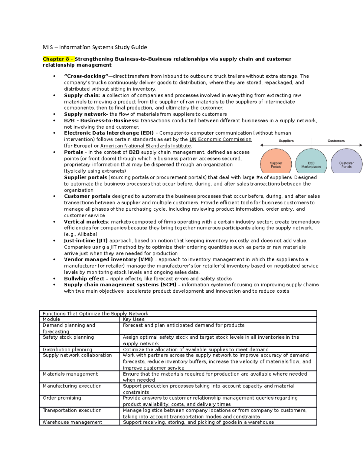 MIS Chapter 8 - Textbook and Lecture Notes - MIS – Information Systems ...