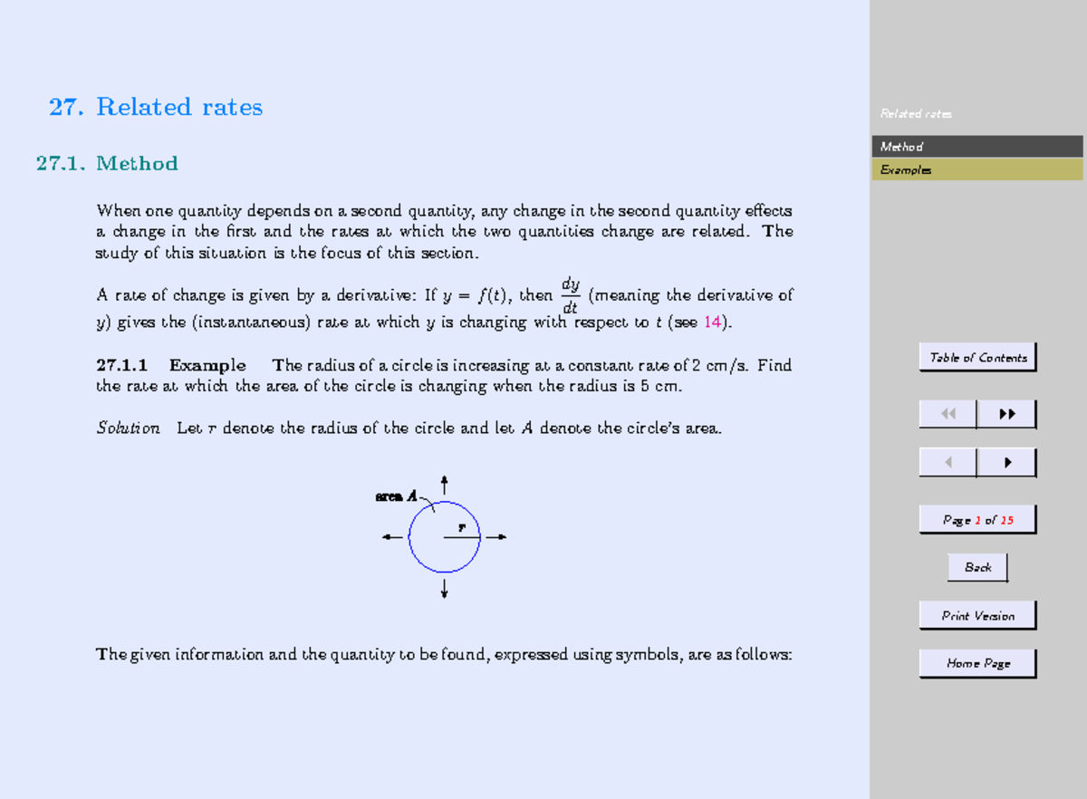 Relatedrates-screen - related rates - Related rates Method Examples ...