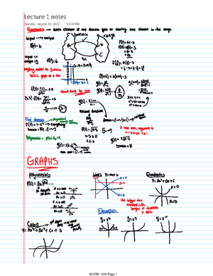 Unit # Exponential and Logarithmic Functions - MATH 1430 - Studocu
