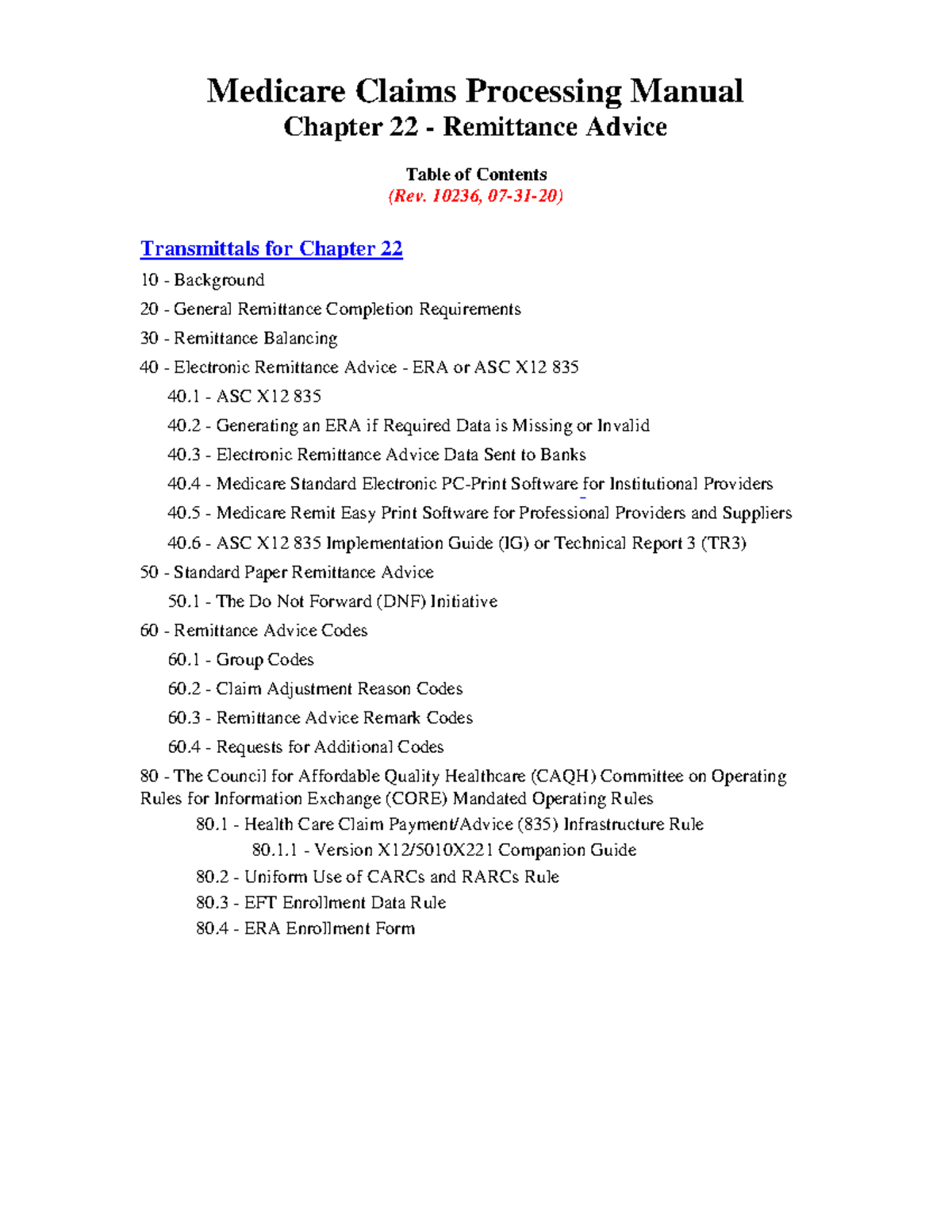 Clm104c22 manual Process Medicare Claims Processing Manual Chapter 22