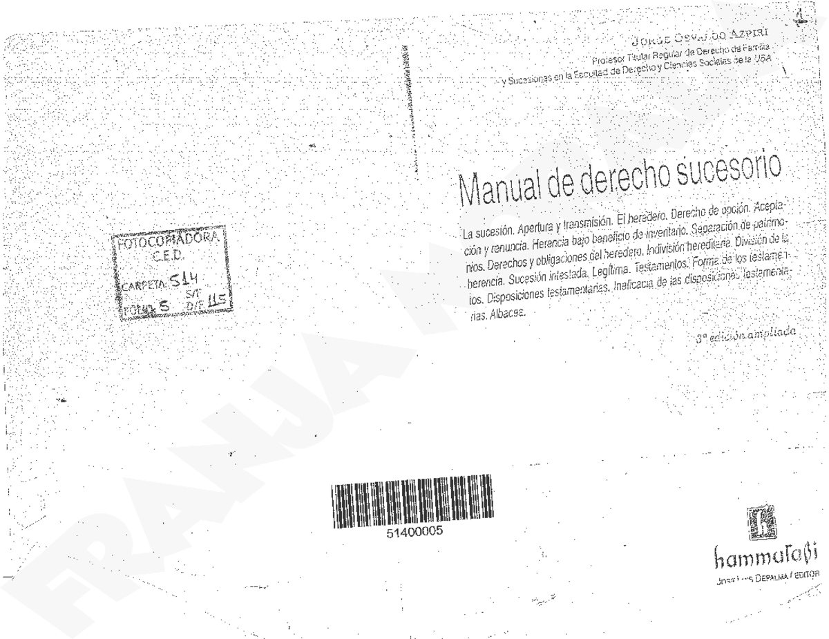 Manual De Derecho Sucesorio - Studocu