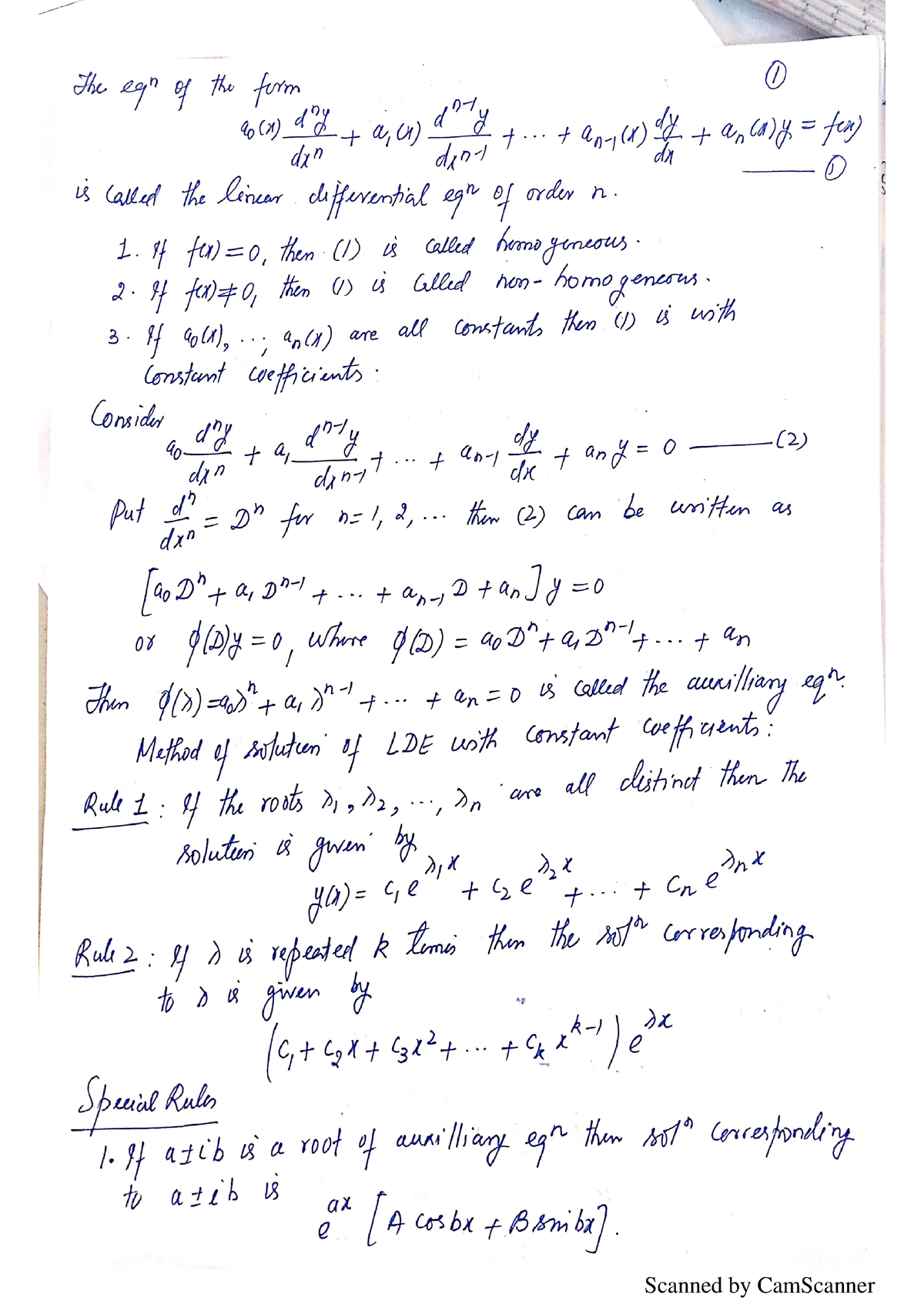 DIfferential Equations - Engineering Mathematics - Studocu