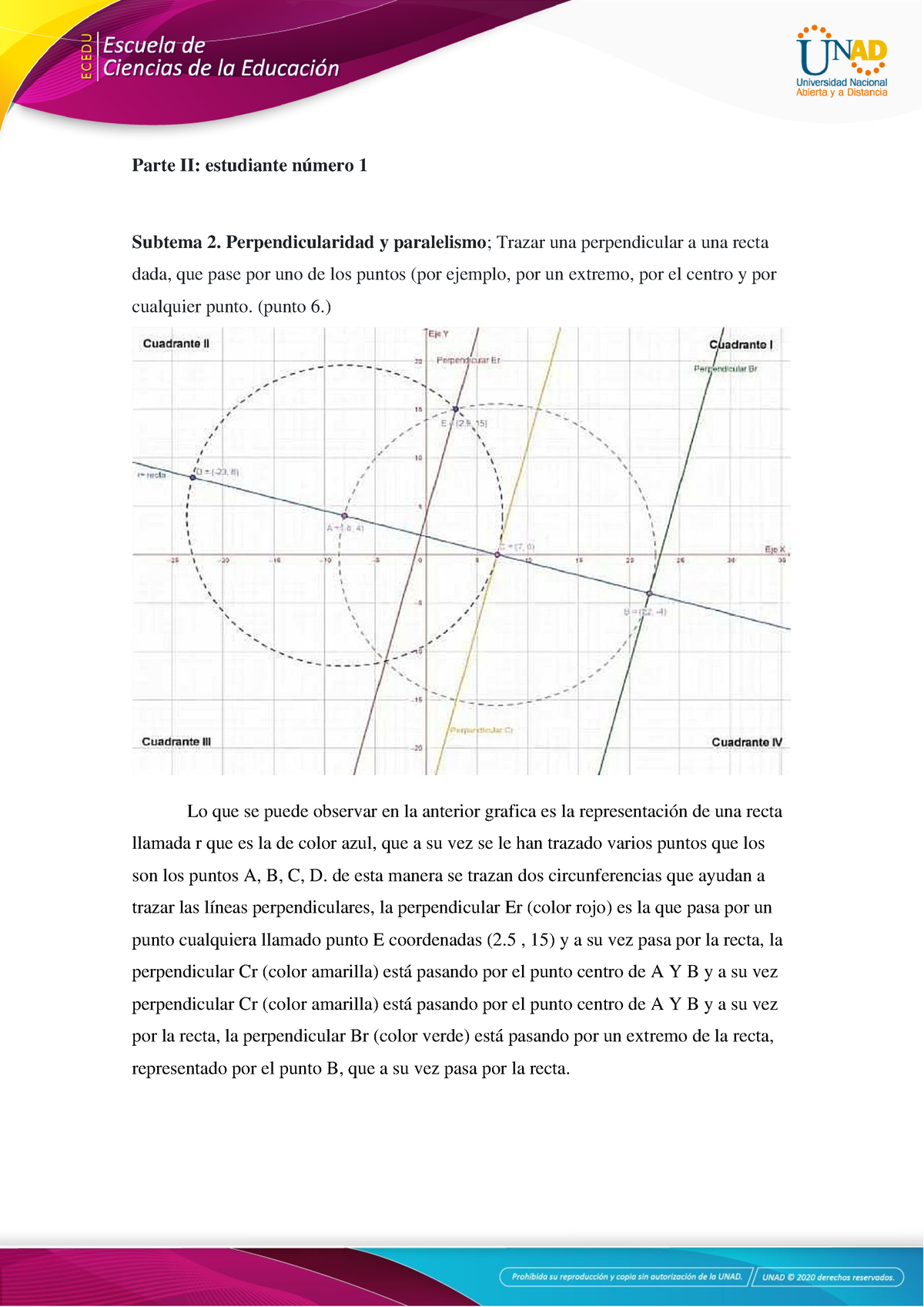 Subtema 2 Perpendicularidad Y Paralelismo - Parte II: Estudiante Número ...