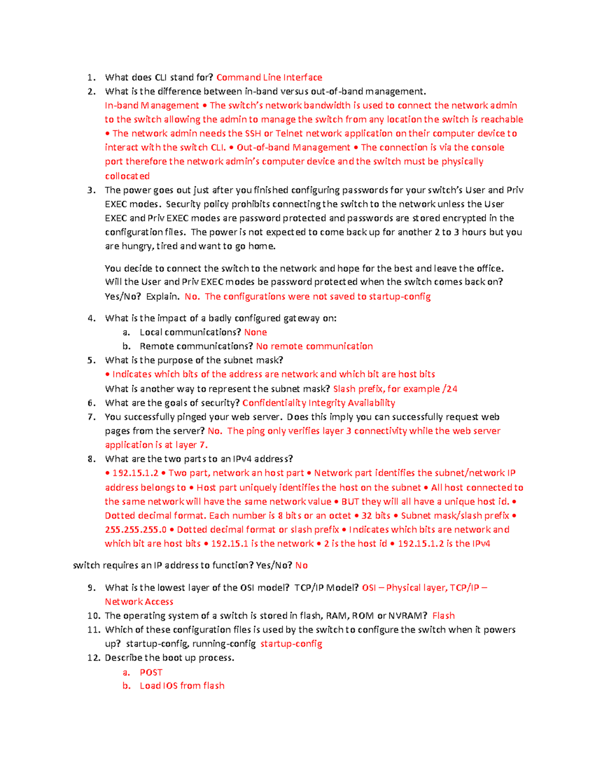 Net1002 review What does CLI stand for? Command Line Interface What