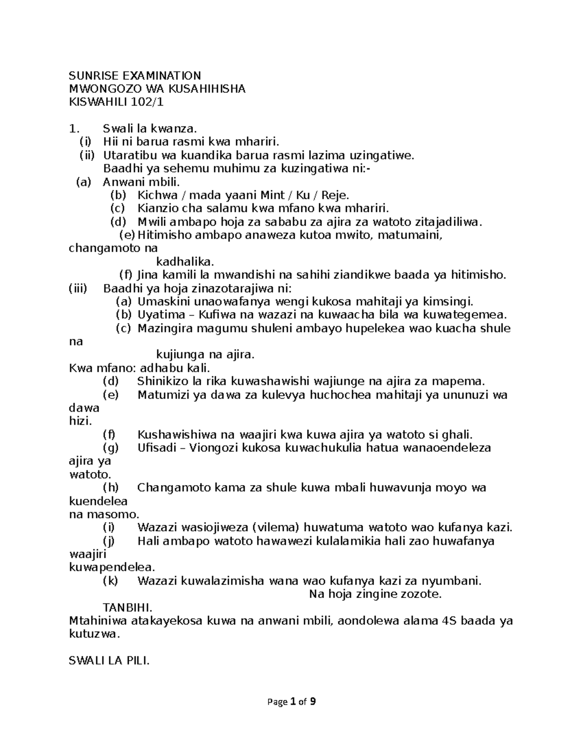 102-f4-kiswahili-p1-ms-jhjkhj-sunrise-examination-mwongozo-wa