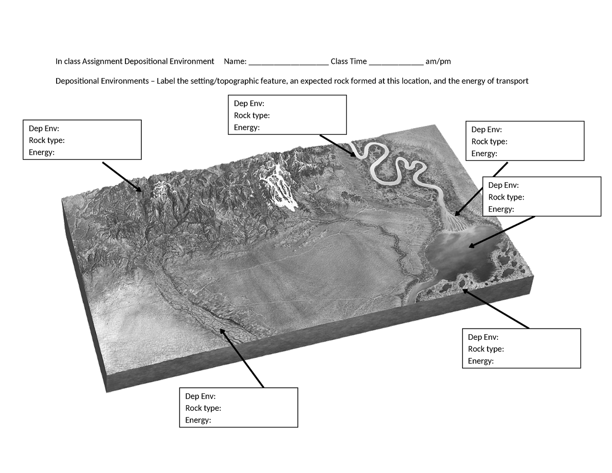 In class Assignment depenv - In class Assignment Depositional ...