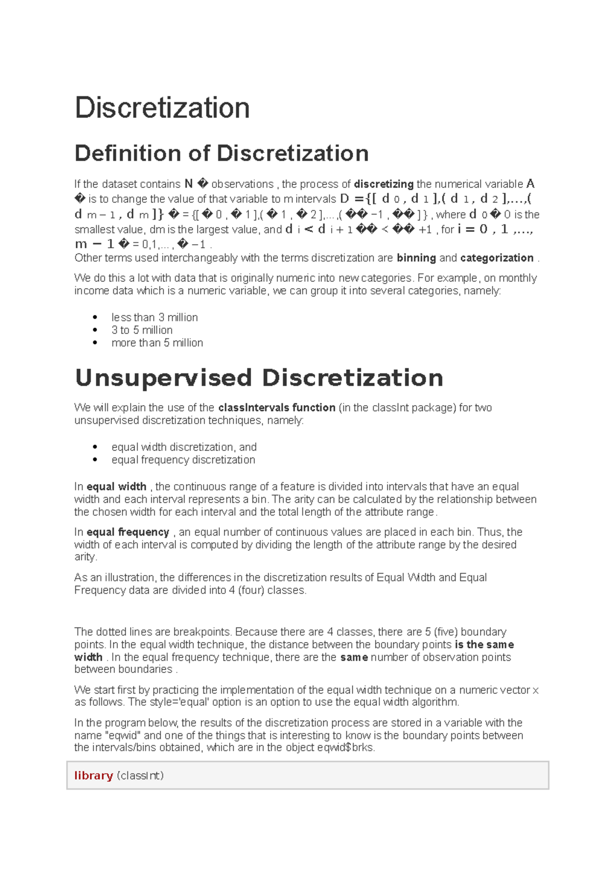 definition-of-discretization-unsupervised-discretization