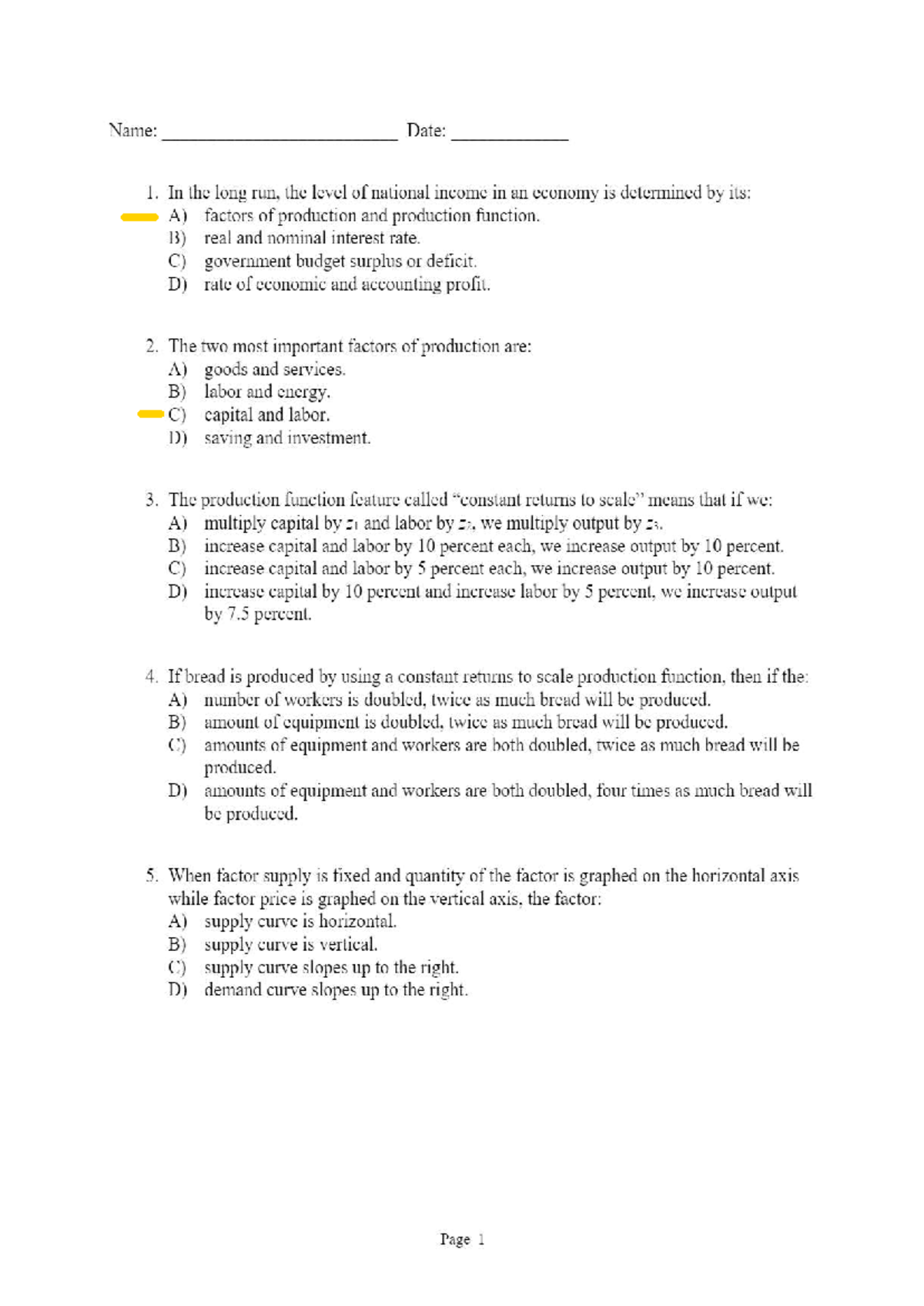 Sample ques final - Managerial Economics - Studocu