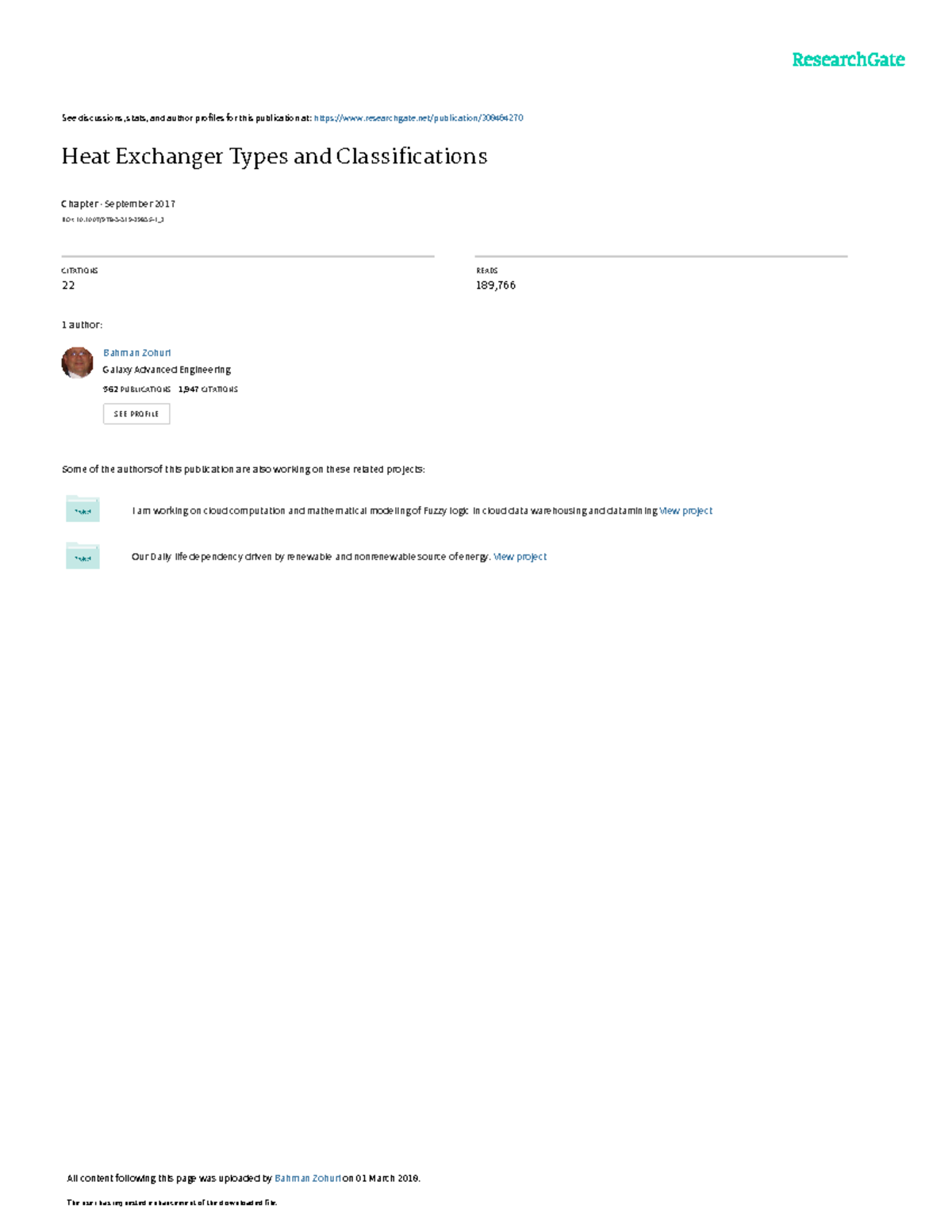 Compact Heat Exchangers Heat Exchanger Typesand Classifications - See ...