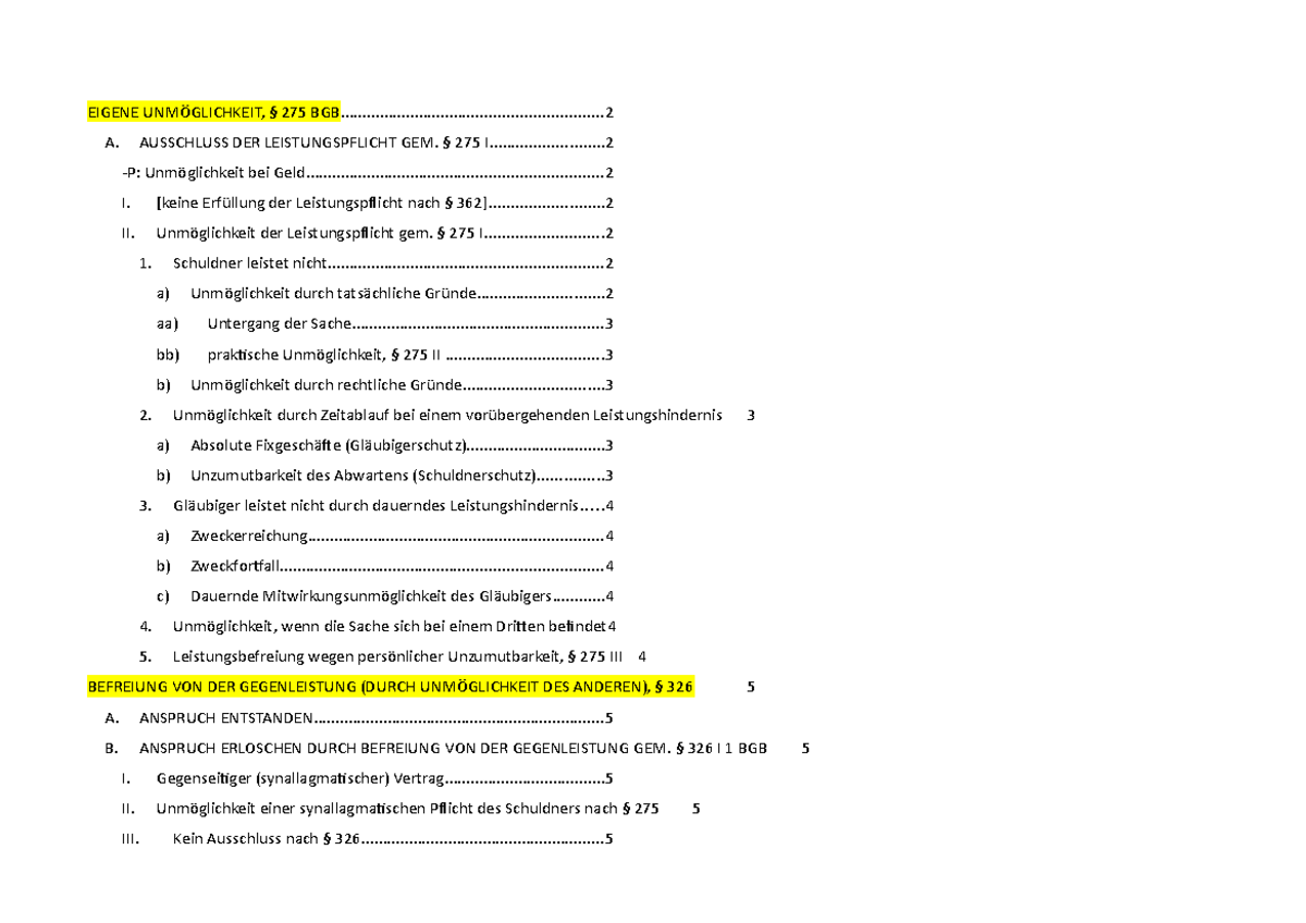 § 275, Unmöglichkeit Schema bei Prof. Petersen und Aufarbeitung im Rep EIGENE UNMÖGLICHKEIT