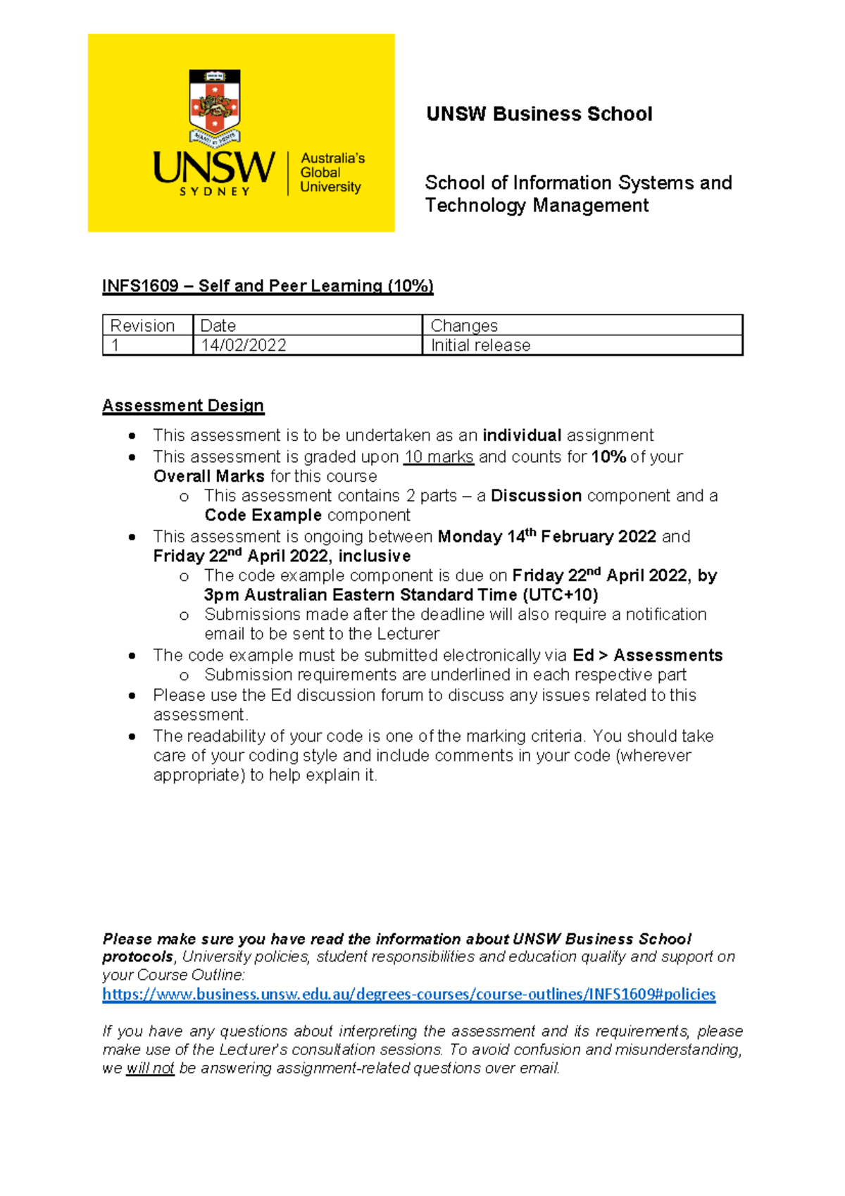 infs1609-peer-and-self-learning-assessment-brief-unsw-business-school