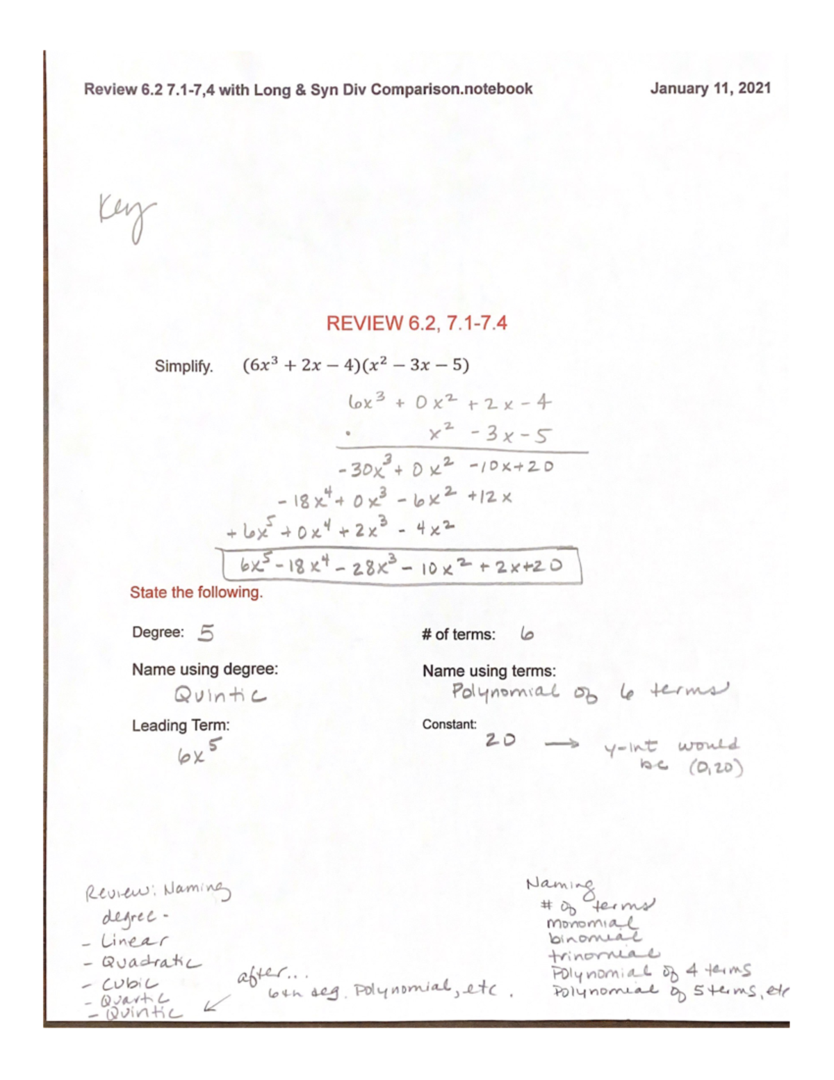 KEY+Review+6 - notes - MATH 2414 - Studocu