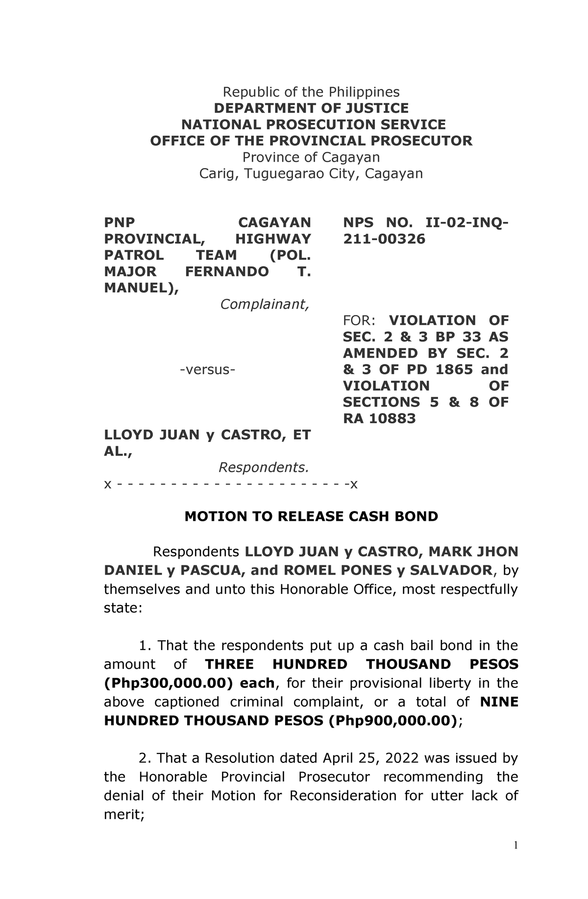 motion-to-withdraw-cash-bond-agcaoili-republic-of-the-philippines