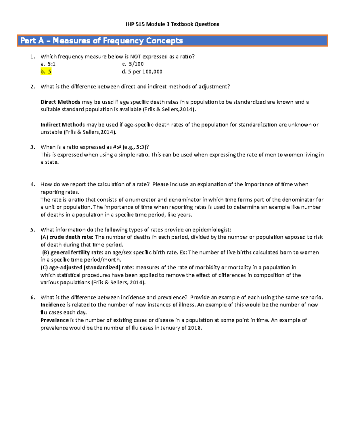 Ihp Module Questions New Version Final Ihp Module Textbook Questions Part A