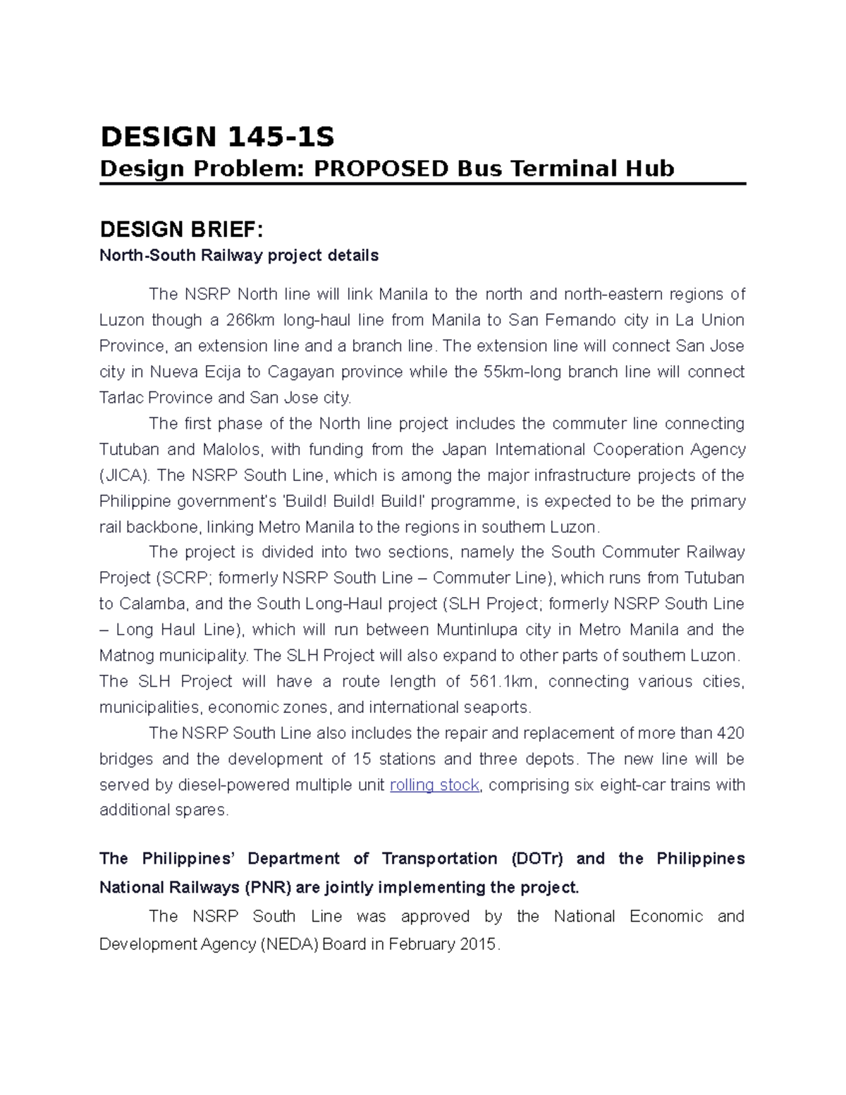 bus terminal design thesis pdf