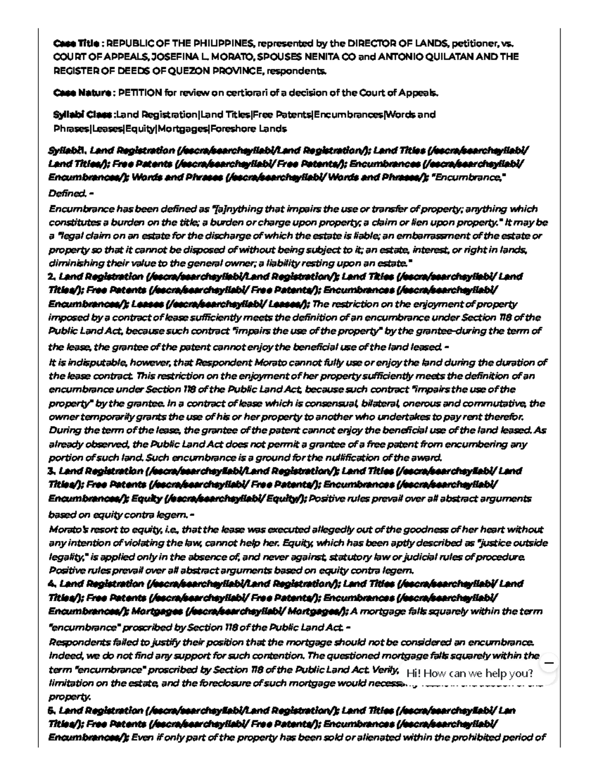 5. SCRA Republic vs. Court of Appeals - Syllabi : Case Title : REPUBLIC ...