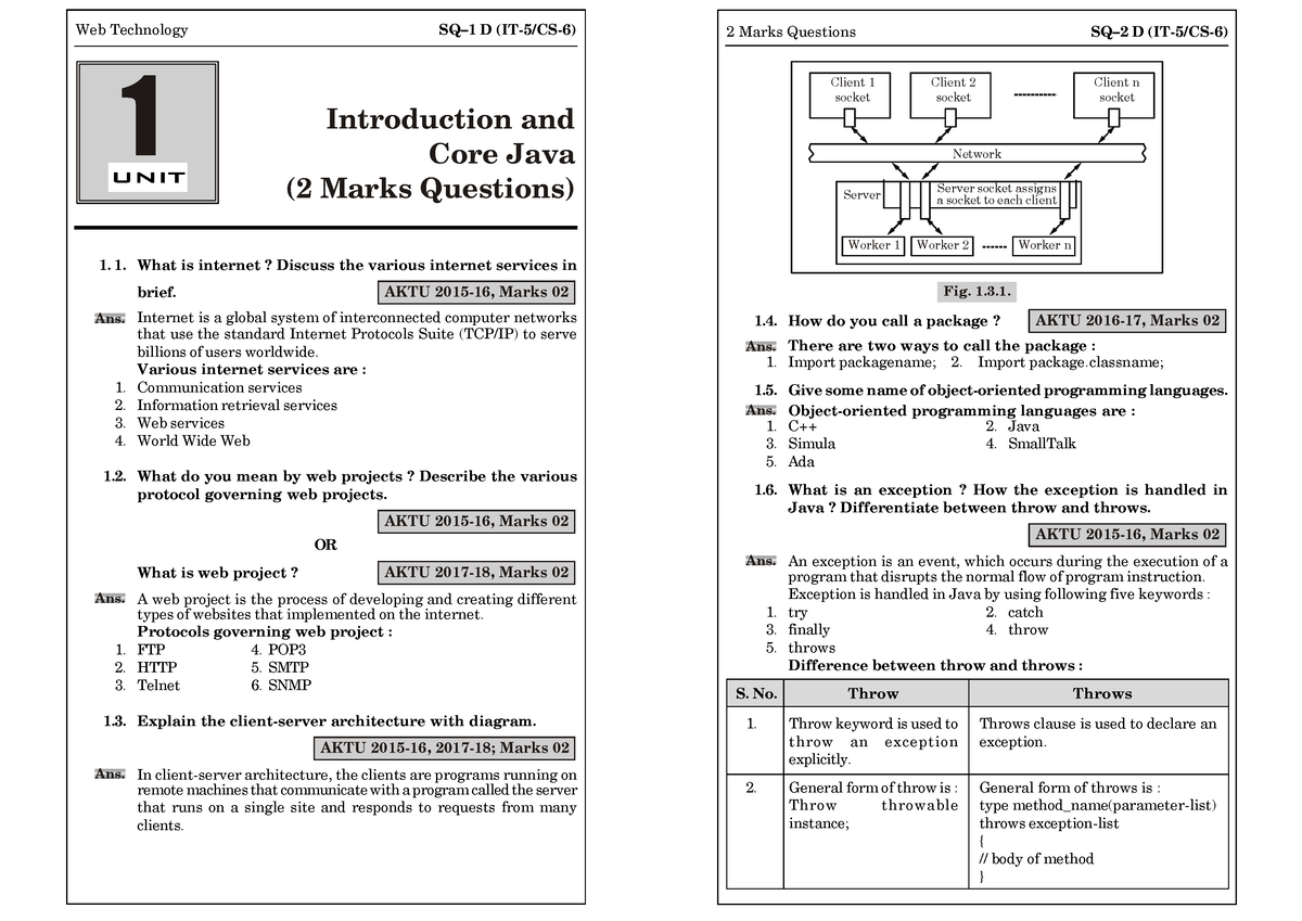 Web Technology (askbooks - B.Tech CSE (2nd Year) - AKTU - Studocu