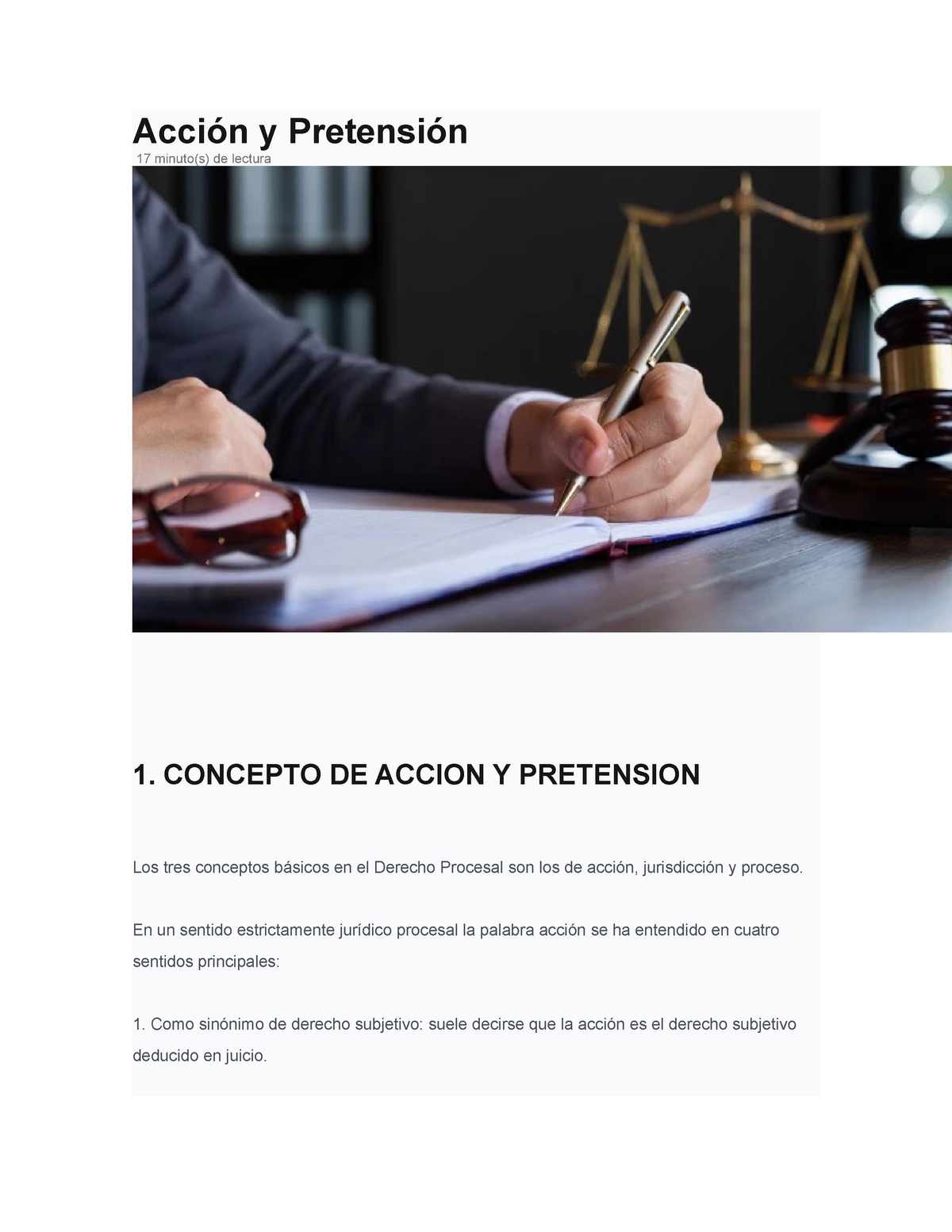 Acción Y Pretensión Derecho Procesal Acción Y Pretensión 17 Minuto