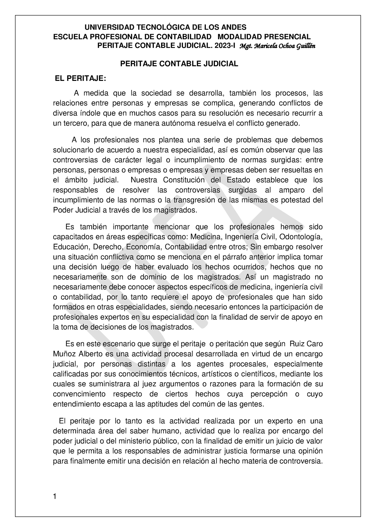 1.- Sesión 1.- Peritaje Contable Judicial - derecho publico - UTEA ...