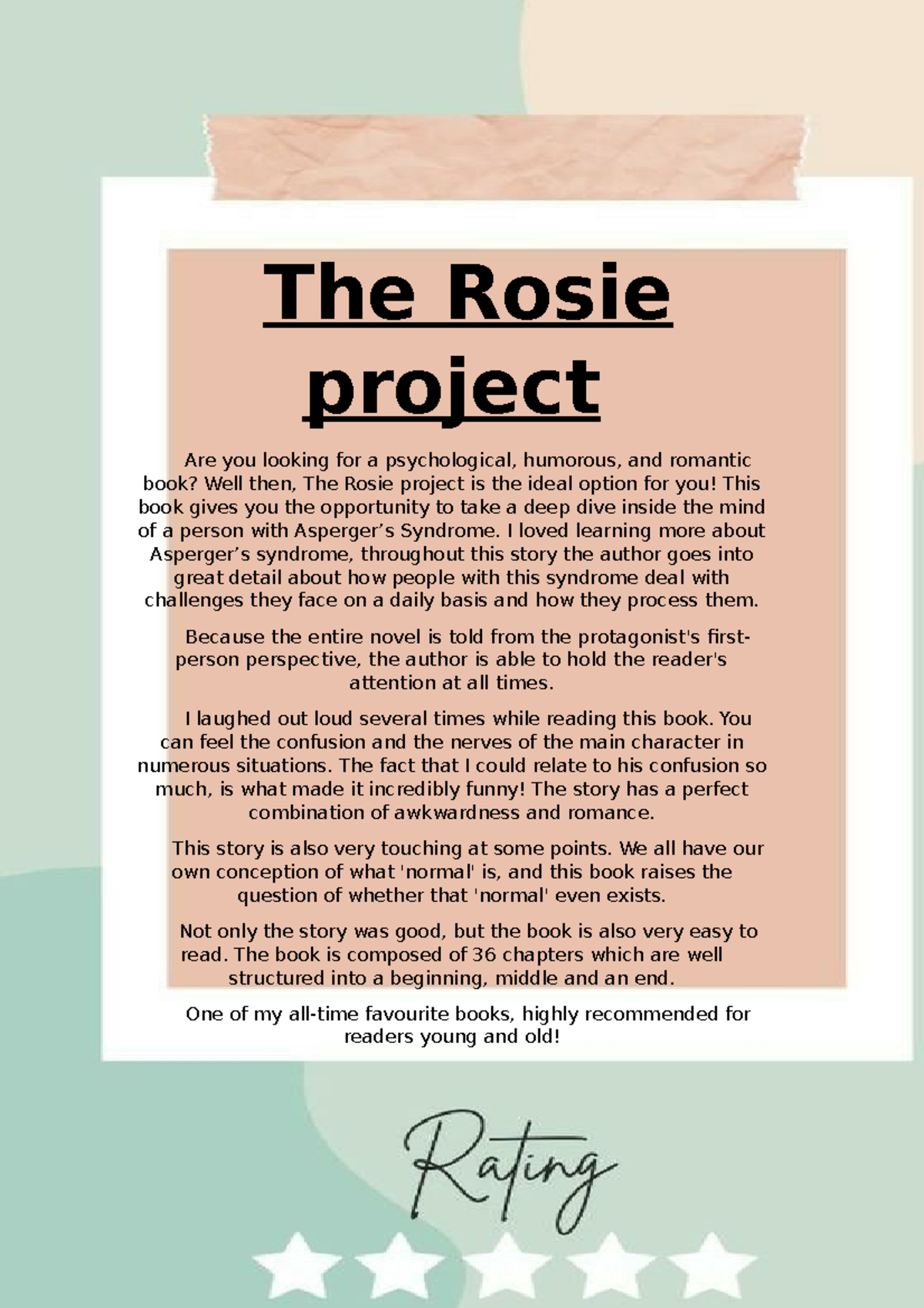 the rosie project book review