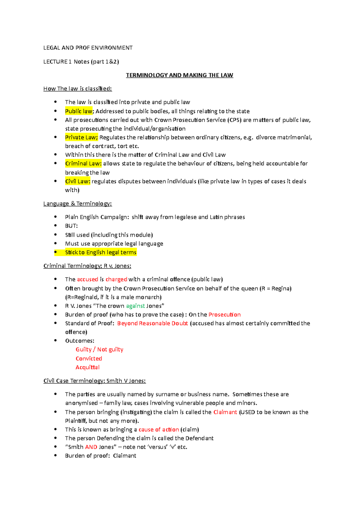 Legal AND PROF Environment Lecture 1 Notes - NTU - Studocu