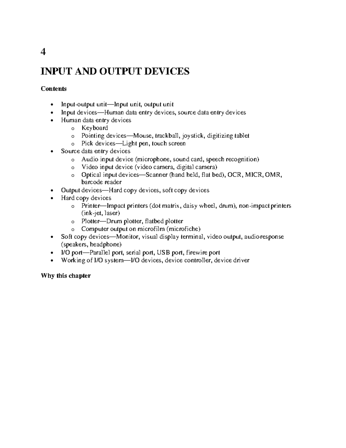 chapter-4-input-output-devices-4-input-and-output-devices-contents