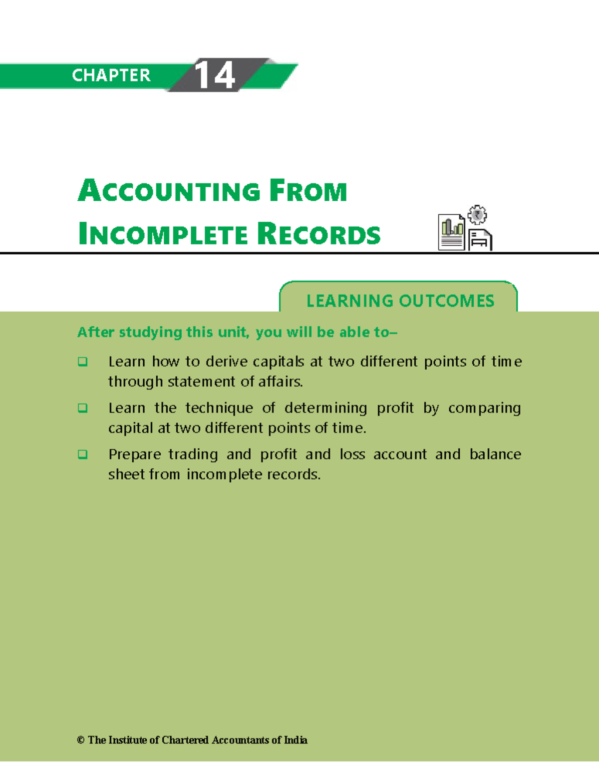 Accounts-from Incomplete Records - LEARNING OUTCOMES ACCOUNTING FROM ...