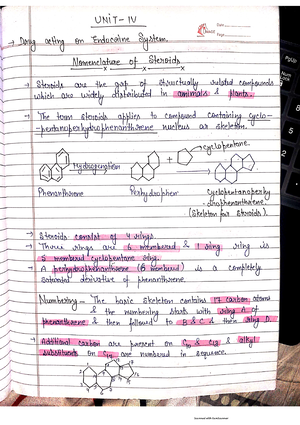 Unit-5 , Pharmacology-2 , SEM-5 - Medicinal Chemistry II – Theory - Studocu