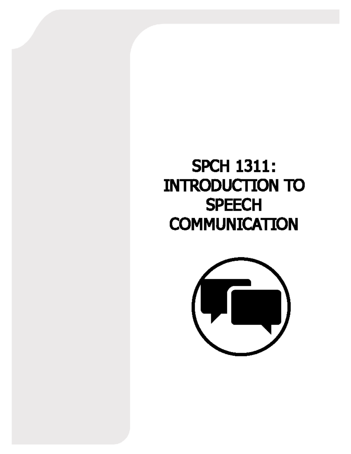 intro to speech communication class