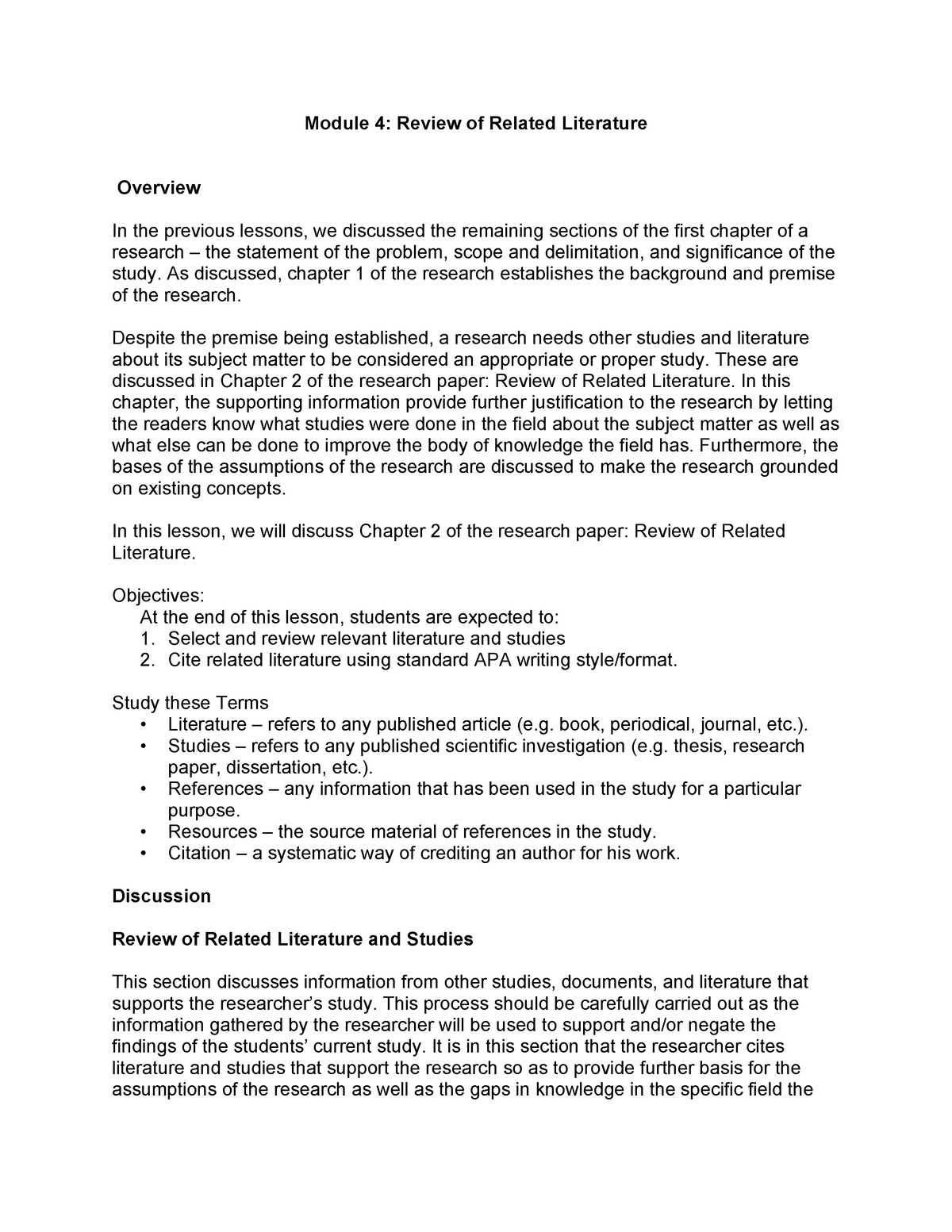 module-3-review-and-writing-the-related-literature-module-4-review