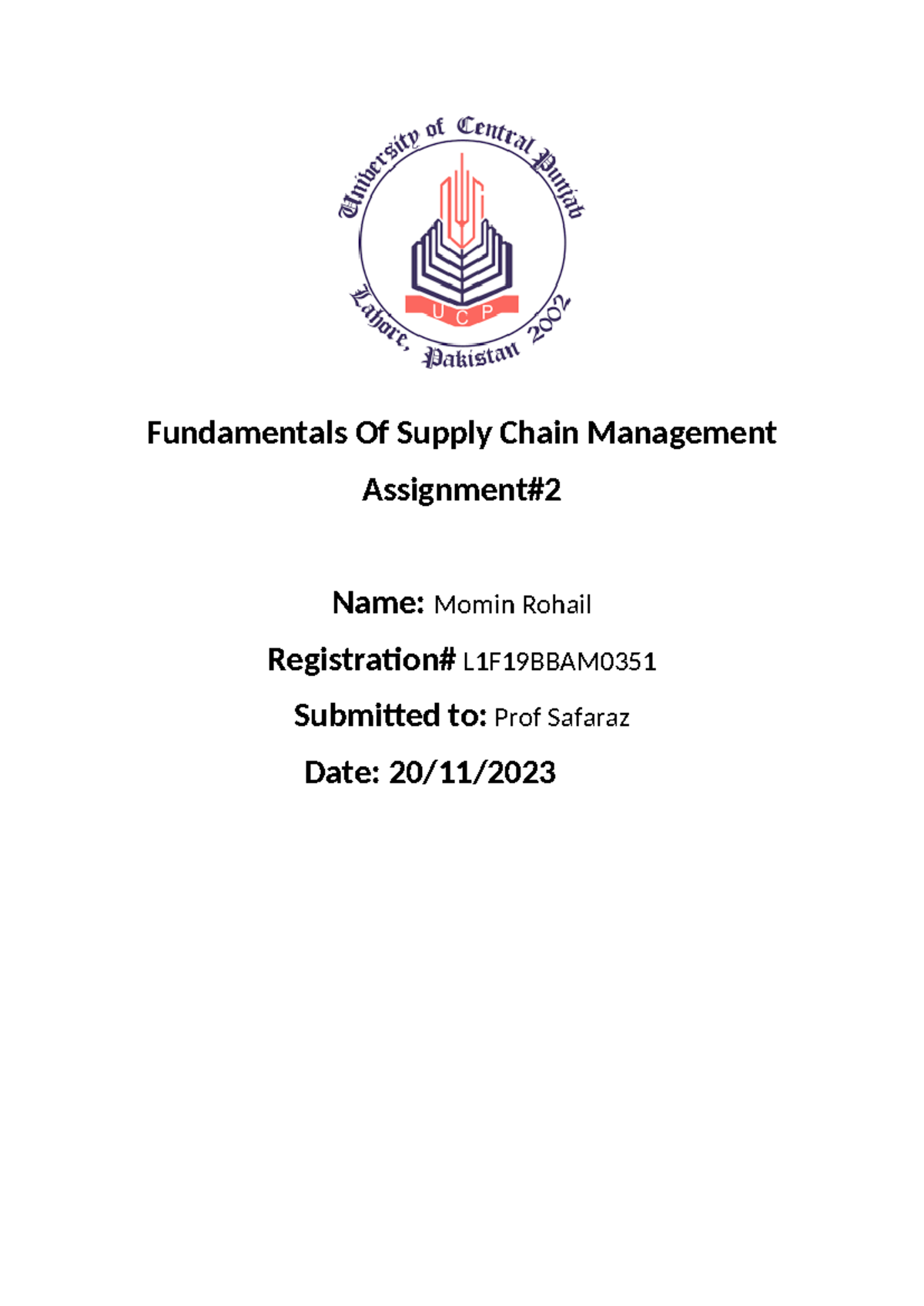 Fundamentals Of Supply Chain Management A1 - supply chain ...