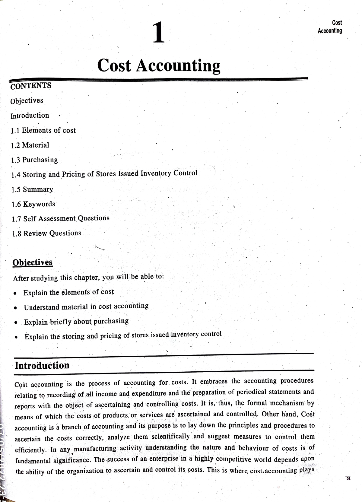 BBA 201-COST Accounting (PART1) - 1 Cost Accounting Cost Accounting ...